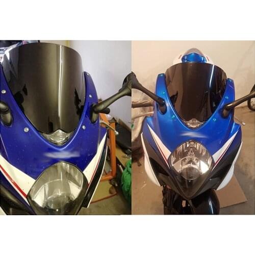 Motorcycle Wind Deflectors Glass Windshield Windscreen For 2007 2008 Suzuki GSXR1000 GSXR 1000 K7 07 08 Transparent Smoke Blue