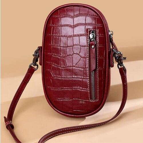 Vintage Long Cellphone Wallet Fashion Mini Carry Shoulder Bag Crocodile Pattern Organizer Small packet Pouch Phone Zipper Purses