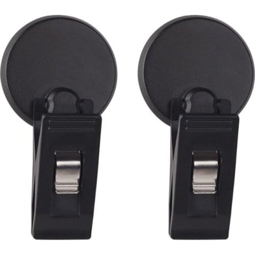 1 Pair Durable Car Clips Wear-resistant Solid Car Window Mount Suction Cap Clips Removable Holder for Ticket Towel