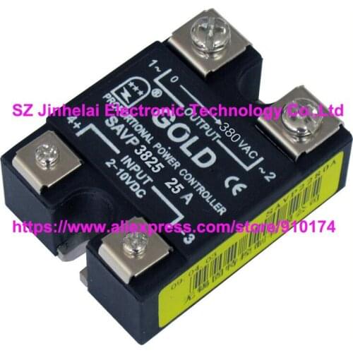 100%Authentic original SAVP3825 GOLD Single-phase AC Solid state relay 380VAC 25A , 2-10VDC or 4-20mA