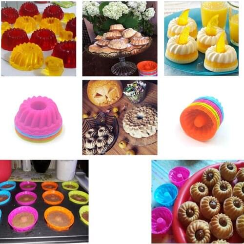 12 Pcs Halloween Silicone Cupcake Baking Cup Pumpkin Silicone Molds Baking Tools For Cakes Pastry Accessories Baking Mold