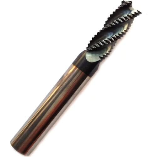 2pcs 8mm hrc60 D8*20*D8*60 4 Flutes Roughing end mill Spiral Bit Milling Tools CNC Endmills Router bits