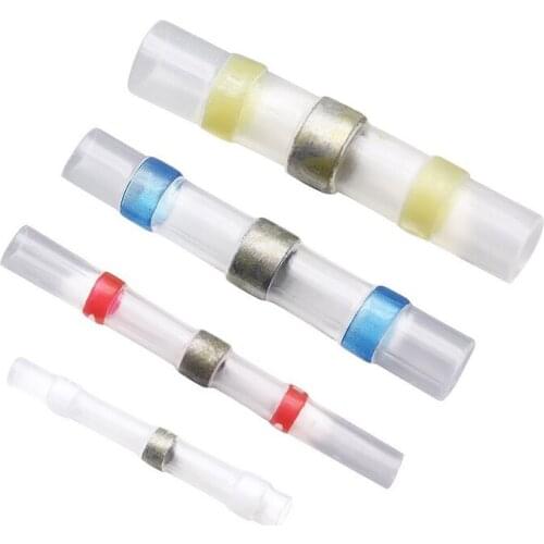 200 Pcs Solder Seal Wire Connectors Waterproof Heat Shrink Butt Connectors Electrical Wire Terminals Insulated Butt Splices X2