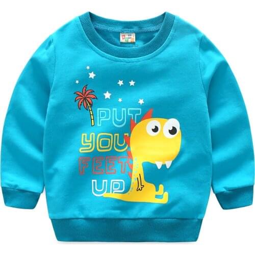 2020 Autumn Kids hoodies sweatshirts cotton Cartoon Print Jurassic World dinosaur boys girls Sweater coat tops baby clothes tees
