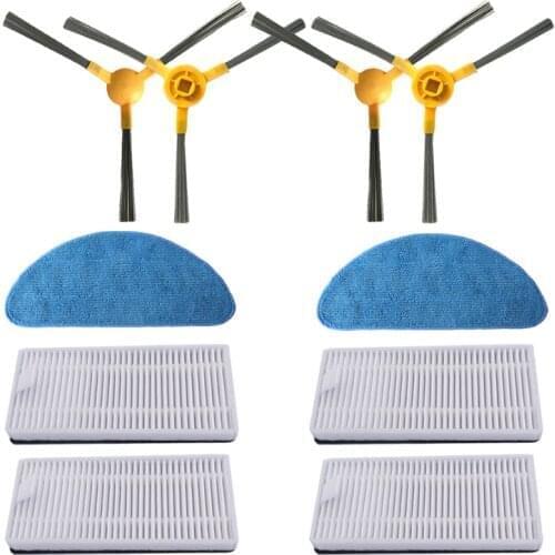 4 * Side brush + 4 hepa + 2 mop cloth for NEATSVOR X500/X600 robot vacuum filter accessories replacement kit