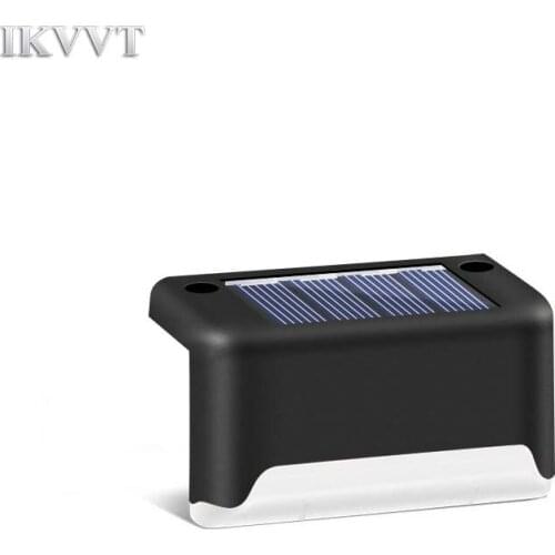 4pcs Solar Path Lights Outdoor Stair Waterproof Light Garden Landscape Step Stair Deck Lights Balcony Fence Solar Wall Light