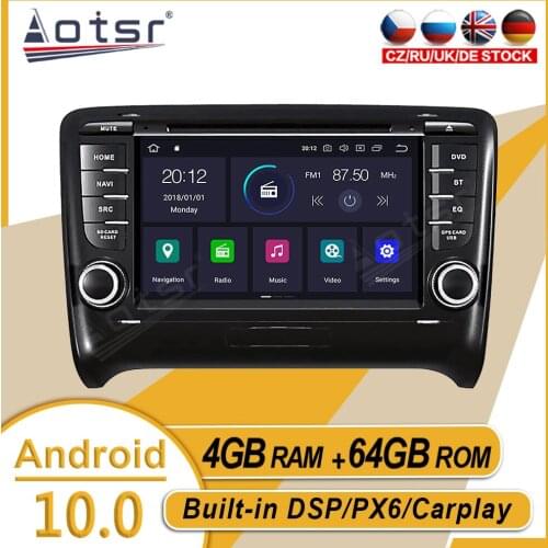 64GB For Audi TT MK2 8J 2006 2007 2008-2012 Car Stereo Multimedia Player Android GPS Navi Auto Audio Radio Carplay PX6 Head Unit