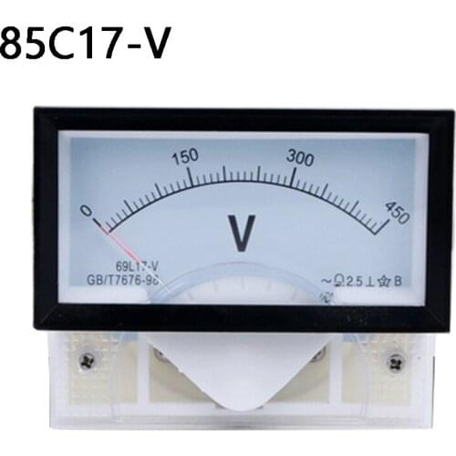 85C17 DC 1V 2V 3V 5V 10V 15V 20V 30V 50V 100V 500V Panel Meter voltmeter for voltage Testing voltage Tester Gauge