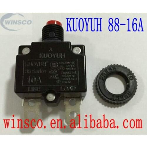 88-16A Red button 100% KUOYUH CIRCUIT BREAKER 88 SERIES 16A 5PCS/LOT