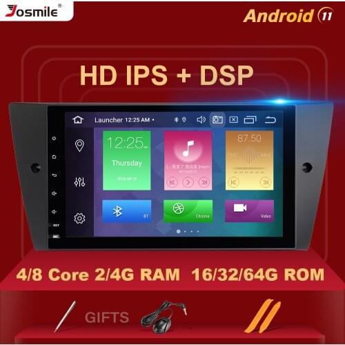 DSP 8 Core 4GB 64G 1 Din Android 11 Car Multimedia Player For BMW E90/E91/E92/E93 Radio Navigation GPS Stereo Audio head Unit