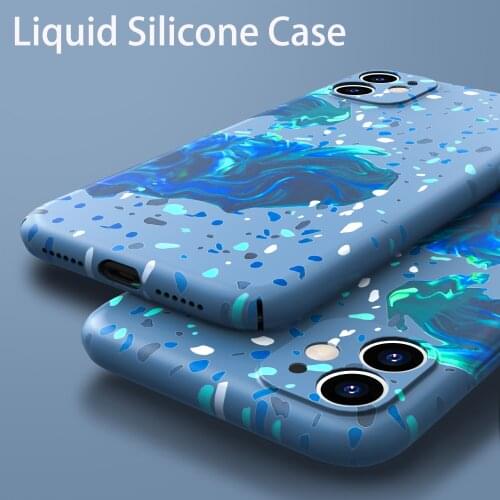 2021 New Watercolor Color Graffiti Gouache Case for IPhone 11 12 Pro Max Mini SE 2020 X Xs XR 7 8 Luxury Brand Cover Coque Funda