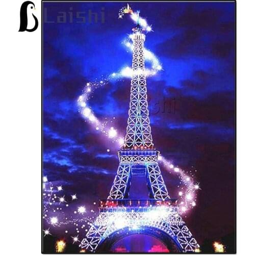 Diy rhinestones of daimond painting Eiffel tower Diamond Art Full Drill Cross Stitch Kits Embroidery Diamond Paiting Full Drill