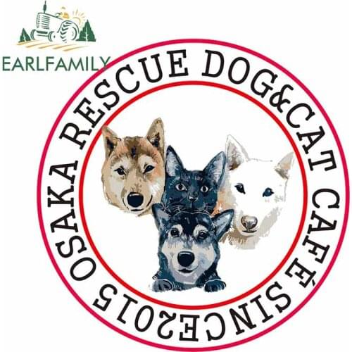EARLFAMILY 13cm x 13cm For Osaka Rescue Dog Fine Car Stickers Refrigerator Decal Vinyl Material Waterproof For JDM SUV RV