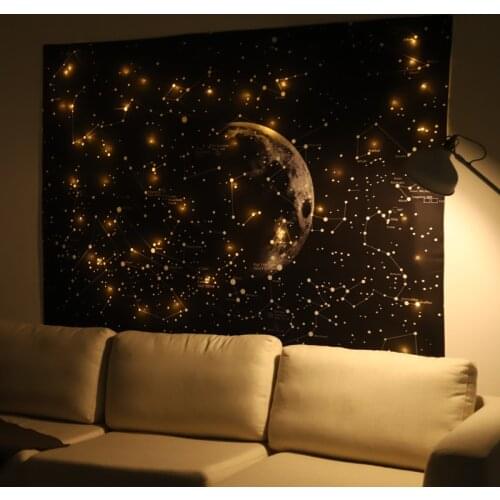 Tapestry Wall Tapestry Starry Sky Tapestry Galaxy Planet Tapestry Bohemian macrame wall hanging home wall papers home decor