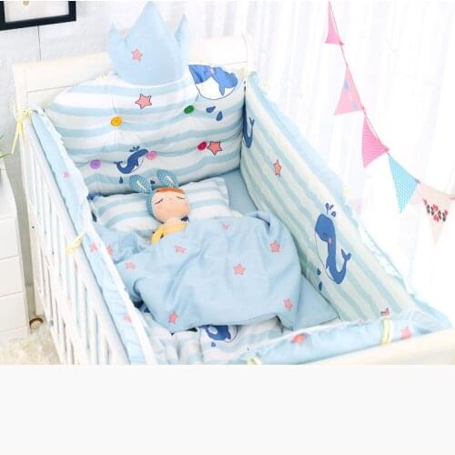 Cartoon Bedding Set For Baby Cotton Infant Cot Set Includes Pillow Quilt Pillowcase Quilt Cover Unisex Crib Bedding Kit Washable