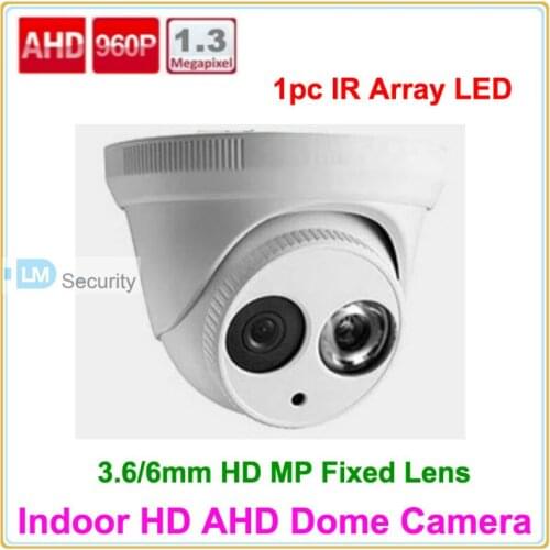 Lihmsek Top Quality 1.3 MP 960P AHD Camera 2.8-12 mm Varifocal lens 1200TVL Indoor Dome cctv security camera Free Shipping