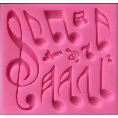 Fashion Cute Musical Note Shape 3D Silicone Cake Molds Fondant Cake Mold Cupcake Candy Jelly Chocolate Decoration Baking Tool
