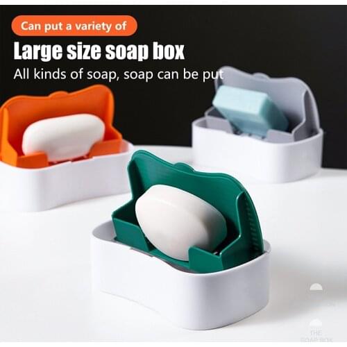 Wall Mounted Soap Holder Toilet Storage Rack Punch-Free Detachable Storage Disk Soap Box Sink Dish Paste Bathroom Accessories