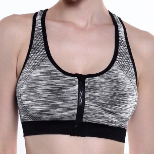 2021 new spring and autumn plus size bra beauty back sports underwear female shockproof fitness yoga zipper sports bra