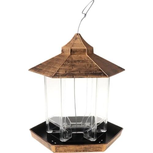 Panorama Bird Feeder Plastic Wild Bird Feeder for Garden Decoration Outdoor Bird M68E