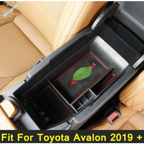 Lapetus Car Styling Armrest Center Storage Box Container Glove Organizer Case For Toyota Avalon 2019 2020 2021 Black Accessories