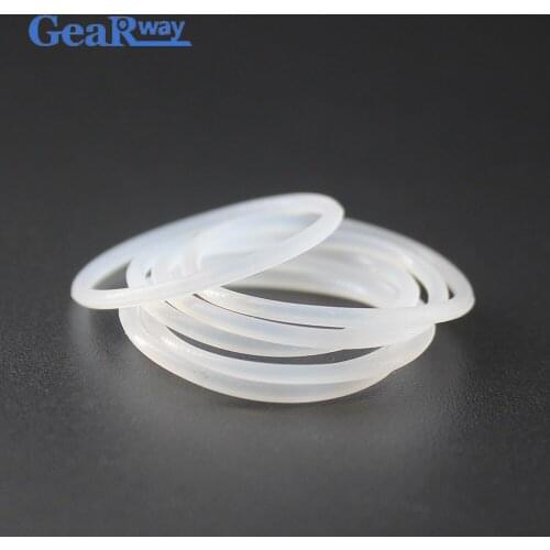 Gearway Translucent Silicon O Ring Seal Gasket 1.5mm CS Food Grade O Ring Sealing 36/37/38/39/56/57mm OD VMQ O Ring Seal Washer