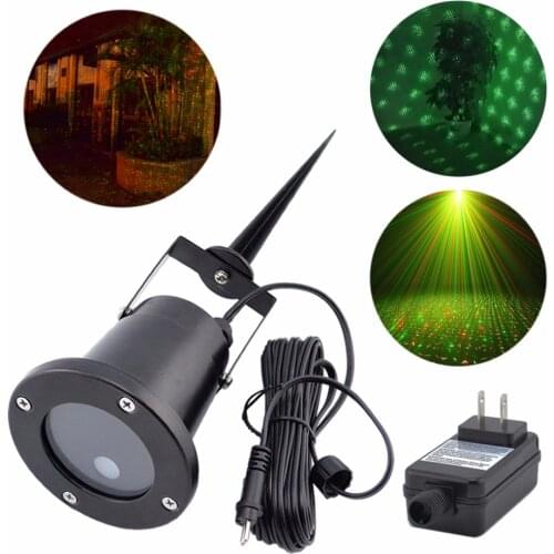 AUCD Portable RG Outdoor Green Red Laser Projector Lights Landscape Garden Yard Home Party Xmas Tree Lighting OW-100RG