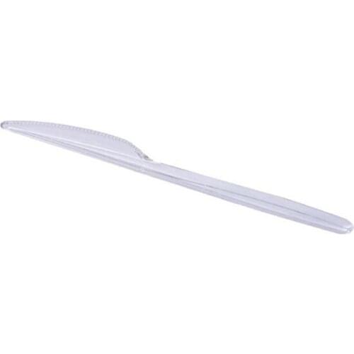 Çeli̇kpençe Lux Transparent Plastic Knife Use Horse 100'lü party material