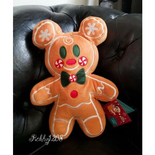 Christmas 2020 Mickey Gingerbread Cookie Scented Plush Pillow - New