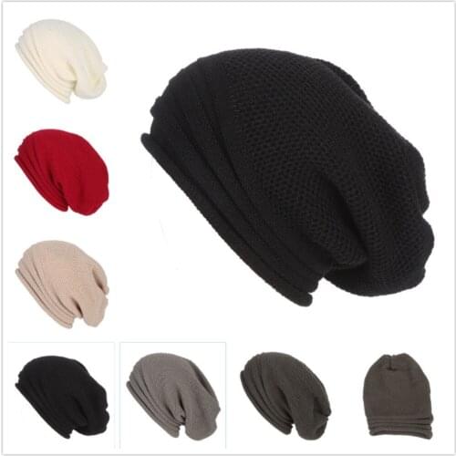 Men Women Knitted Hat Warm Beanie For Man Hip Hop Winter Hats Unisex Solid Color Bonnet Casual Skullies Beanies Autumn Caps 2020