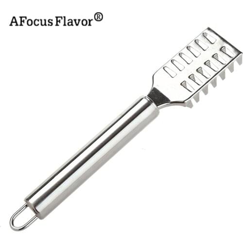 1 Pc Durable Stainless Steel Fish Scale Remover Scraper Cleaner Scaler Kitchenware Peelers Steel Fish Scales Brush