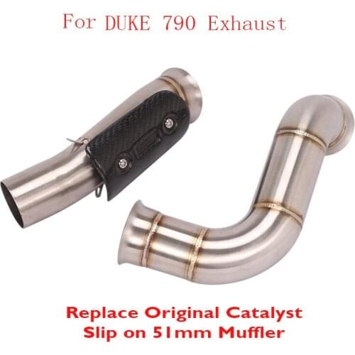 Delete Catalyst Motorcycle Exhaust System Escape Pipe Muffler Middle Mid Link Tube Connector Link Pipe for KTM 790 DUKE 790