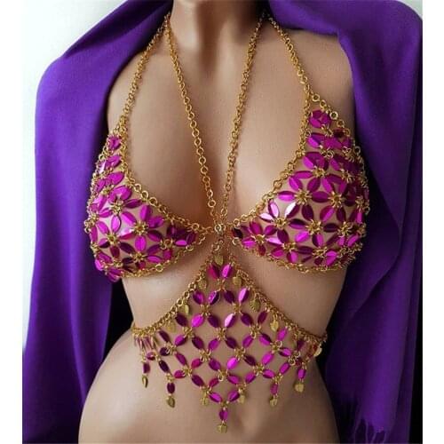 Bling Rhinestone Body Chain Sexy Bra Chest Waist Belt Gothic Fashion Girl Festival Jewelry Accessories Party Club Christmas Gift