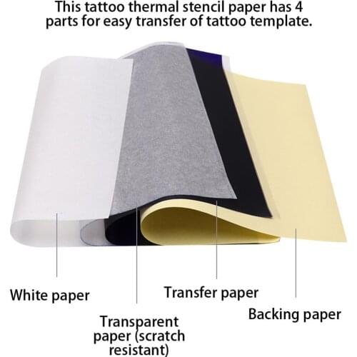 Temporary Tattoo Special Thermal Transfer Paper Mold Manual Drawing Template Tattoo Body Art Design A4 Trans Paper 100Sheets/Box