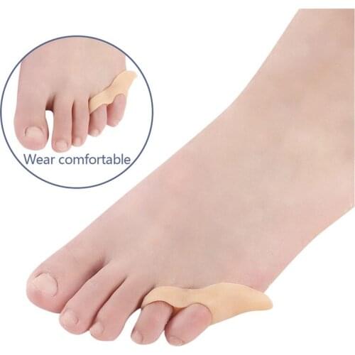 1 Pair Silicone Two Hole Toe Separator Gel Foot Fingers Thumb Valgus Protector Bunion Adjuster Hallux Valgus Guard Feet care