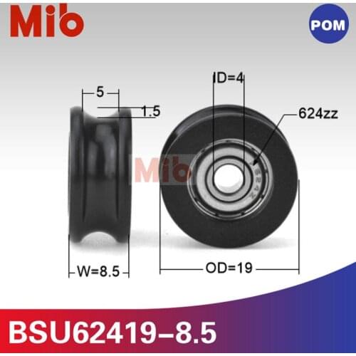1pcs/lot 624ZZ BALL BEARING injection molding machine small size micro bearing pulley wheel inner diameter 4mm BSU62419-8.5