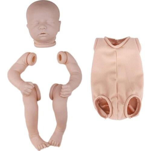 19 Inch Vinyl Baby Doll Accessories Popular DIY Doll Parts Lifelike Fresh Color Rebirth Doll Unpainted Unfinished Blank Doll Kit