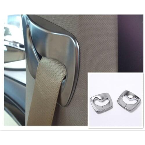 2pcs Chrome Seat Safety Belt Cover Trim For BMW 5 Series f10 520 525 2011-2017