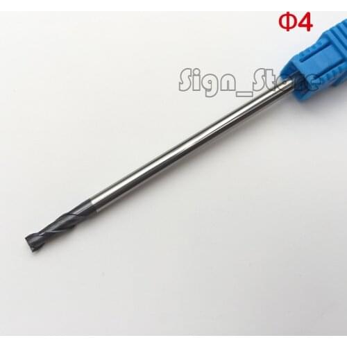 3PCS HRC55 4MM TWO 2 flutes 2F 4*4*75mm Long Flute Tungsten Carbide End Mill set milling cutter set CNC END MILLS general steel