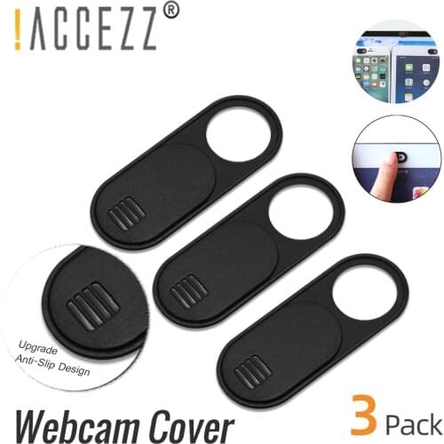 !ACCEZZ 2020 WebCam Cover Shutter Privacy Camera Covers Cell Phone Anti Slip Magnet Privacy Sticker For PC Tablet Plastic Slider