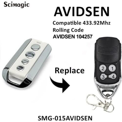 AVIDSEN 104257 garage gate 433.92MHz remote control AVIDSEN garage door opener rolling code transmitter