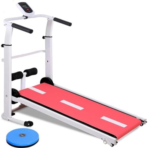 Treadmill Home Small Fitness Equipment Mini Folding Style Lengthened Stepper Three-in-one Multi-function Manual Adjustment