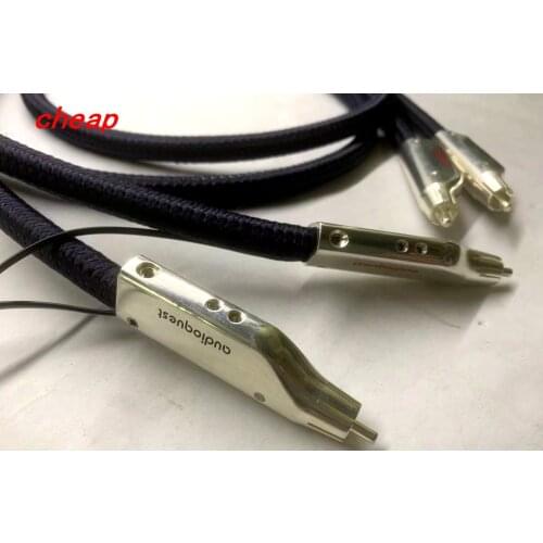 Freeshipping--audioquest--Wild Blue Yonder 2 RCA to 2 RCA Audio Cable a pair with 72V DBS for hifi CD player