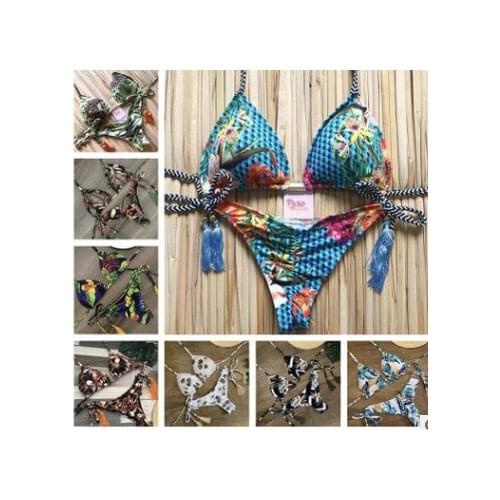 Push Up Bikinis 2021 Print Swimsuit Women String Bathing Suit Sexy Women Swimsuit Summer New