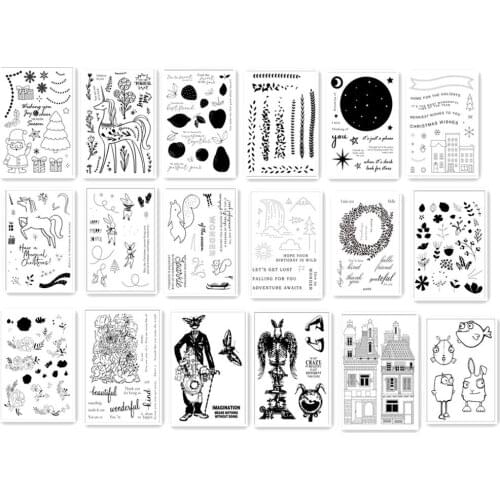 Flower house Clear Stamps for Scrapbooking Tampons Transparents Seal Background Stamp Card Making