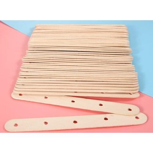50x Wooden Ice Cream Popsicle Sticks Ice Cream Spoon Hand Crafts Lolly Cake Tool Taster Spoons for Ice Cream Dessert
