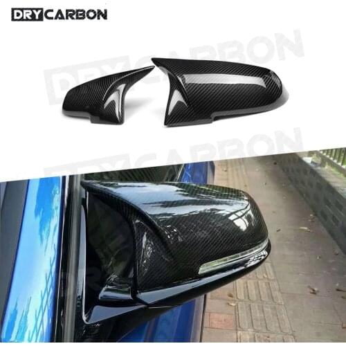 For BMW 1 2 3 4 Series Carbon Fiber Rear View Mirror Cover Caps for BMW M3 M4 look F20 F30 F32 F33 F36 X1 E84 12-18 AN Style