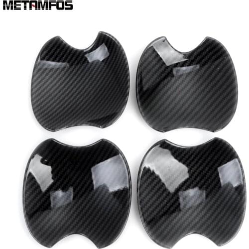 For Toyota Raize 2019 2020 2021 Carbon Fiber Door Handle Bowl Cover Molding Trim Decoration Exterior Accessories Car Styling