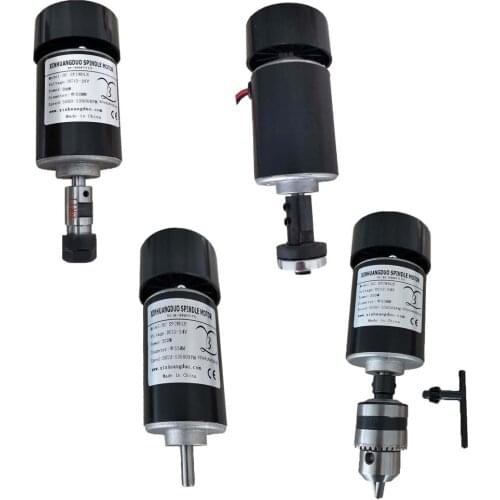 24V 200W 10000RPM Air Cooled Spindle Motor CNC 200W Spindle Motor + Clamp for CNC DIY Machine