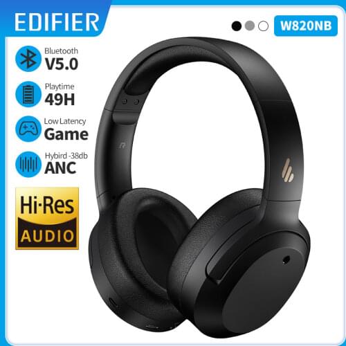 EDIFIER W820NB ANC Wireless Bluetooth Headphone Hi-Res Audio Bluetooth 5.0 40mm Driver Type-C Fast Charge Hybrid ANC